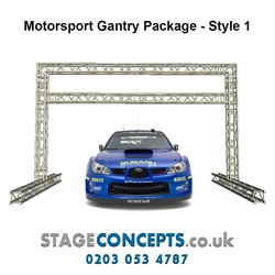 Race Start and Finish Line Truss Gantry System Style 1 - H3m x W4m