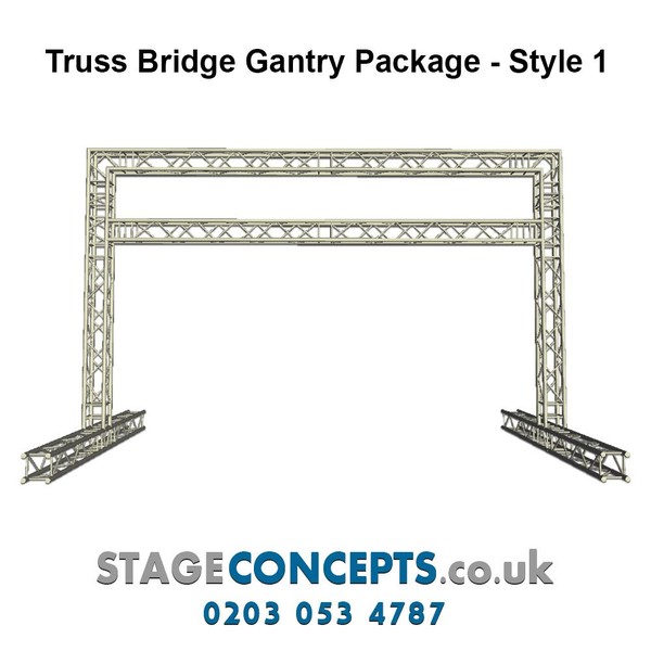 Race Start and Finish Line Truss Gantry System Style 1 - H3m x W4m