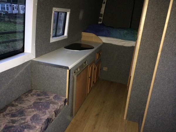 Rear bedroom camper van