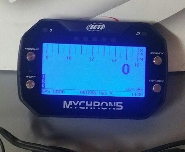 Secondhand Mychron 5 with Rev counter, lap timer, Water sensor for sale