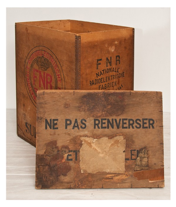 1940's Belgian Radio Factory Storage Box