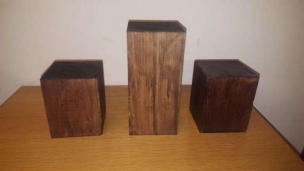 Solid Wood Display Cubes