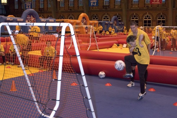 goal of inflatable football area