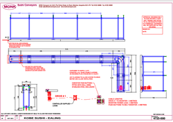 Cad drawing of a Sushi conveyor