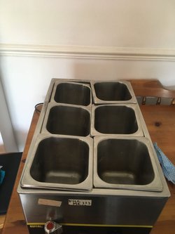 Buffalo Ban Marie Wet With Tap And 6 Pans With Lids