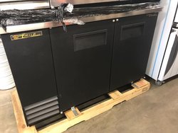 Solid Black Back Bar Double Door Cooler