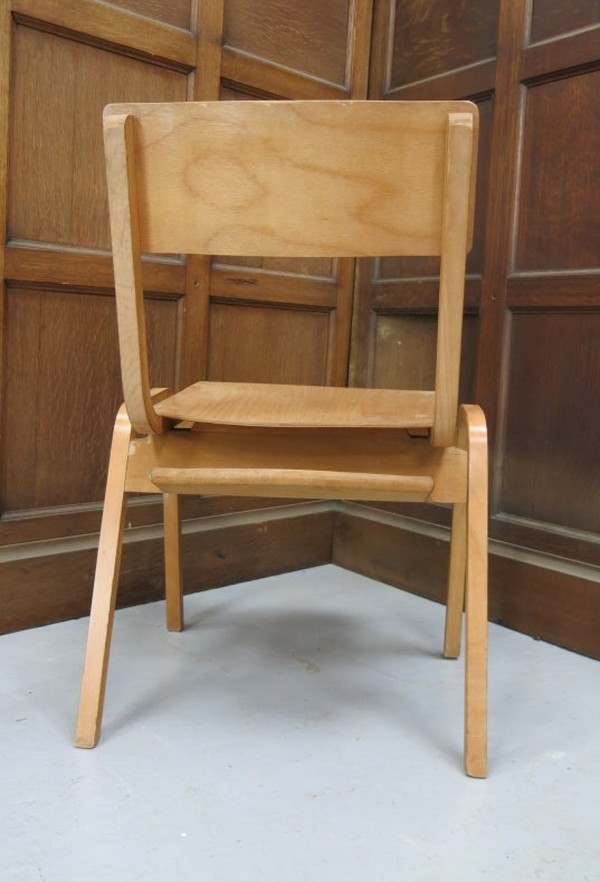 Vintage British Ply Stacking Chairs