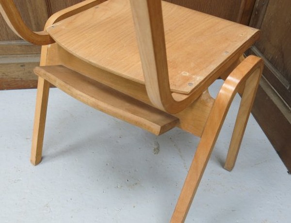 Vintage British Tecta Lighter Ply Stafford Stacking Chairs