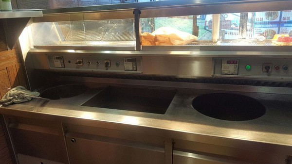 4 Pan Florigo Fish And Chip Frying Range With Display Counter