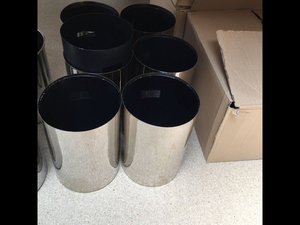/Waste Paper Baskets For Sale. Chrome Finish Or Gloss Black