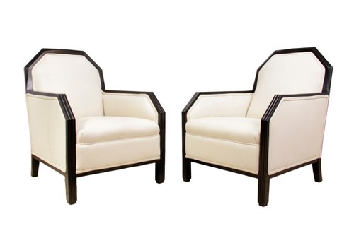 French Art Deco Leather Armchairs 1930 French Art Deco Leather Armchairs 1930