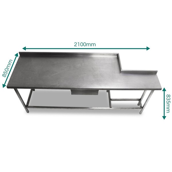 2.1m Stainless Steel Bench (Ref:SS83)