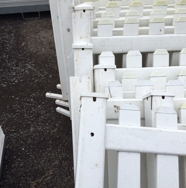 Signature White Plastic Picket Fencing - 2m Panels