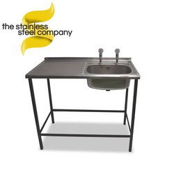 1m Single Stainless Steel Sink (SS204)