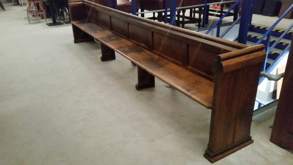 Used traditional oak pew for sale
