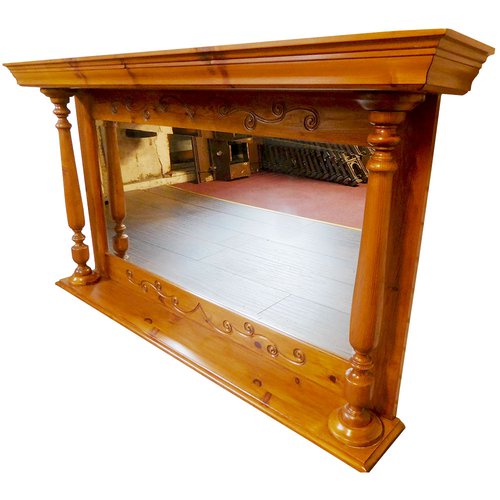 Wooden Overmantel With Mirror Wooden Overmantel With Mirror
