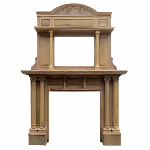 Antique pine beech fireplace surround Antique pine beech fireplace surround