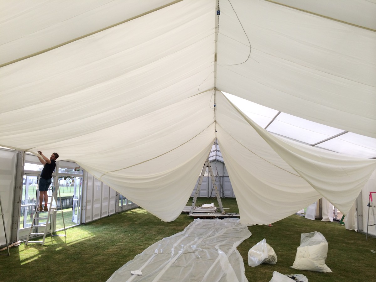 Curlew - New and Used Marquees | Flat Marquee Linings | 12m x 45m Ivory ...