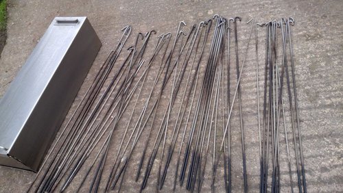 Used kebab skewers Used kebab skewers