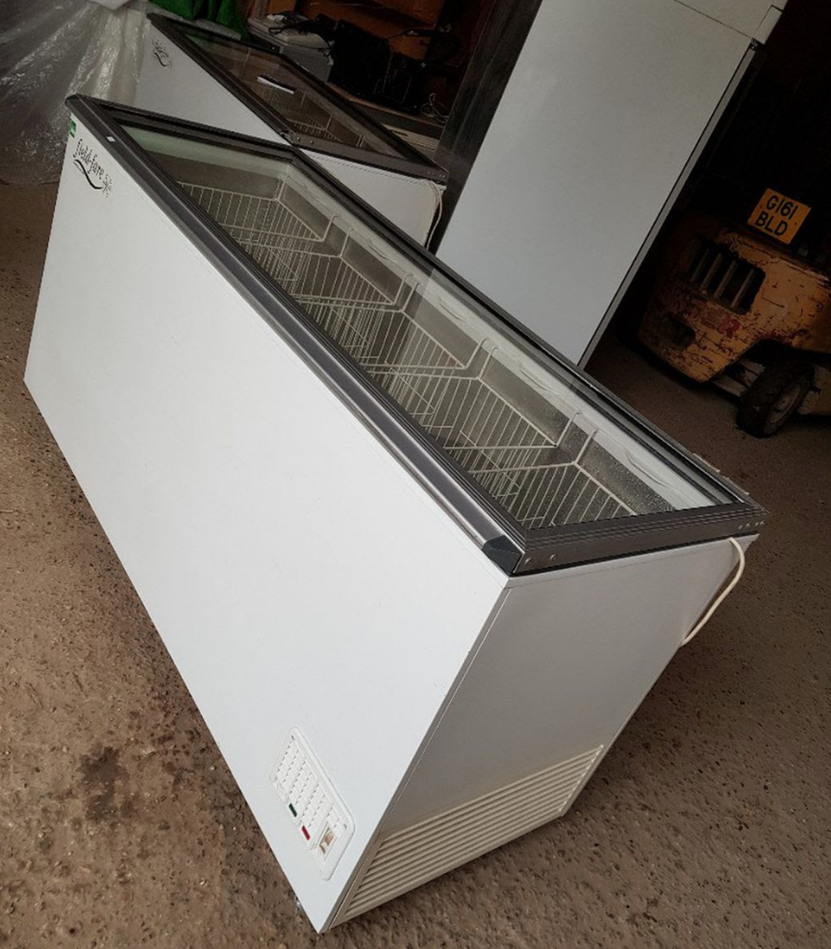 Secondhand Catering Equipment Chest Freezers 2x Derby Glass Lid