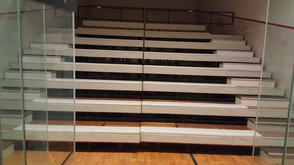 Retractable Venue 'Bleacher' Style Seating with Upholstered Benches