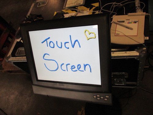 Touch screen with stand Touch screen with stand