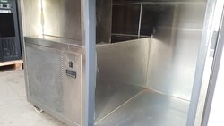 Stainless steel fridge freezer combo