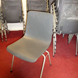 Hard grey plastic chairs for sale