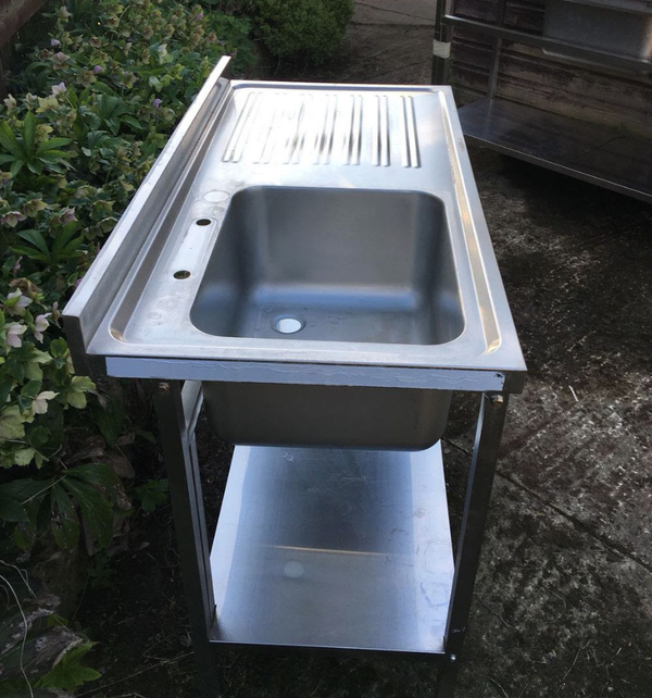 Secondhand Catering Equipment Single Sinks 1200 Wide Heavy Duty