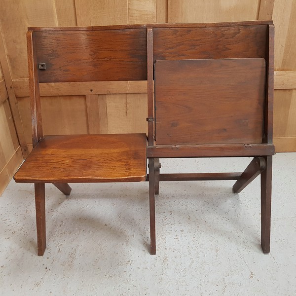 Oak 1930’s Classic Folding Benches 2 Seater