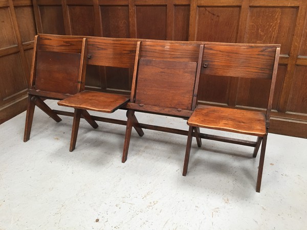 Oak folding bench