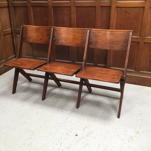 Oak 1930’s Classic Folding Benches 3 Seater Oak 1930’s Classic Folding Benches 3 Seater