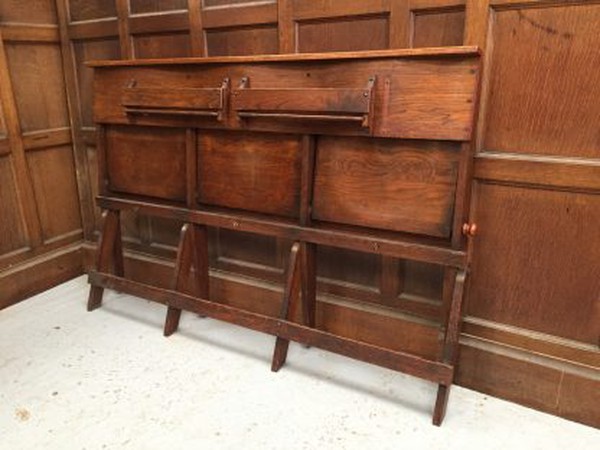 Oak 1930’s Classic Folding Benches 3 Seater