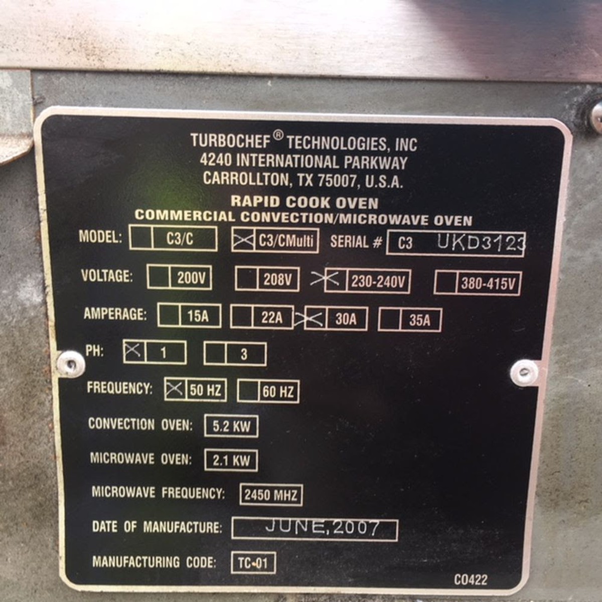 Secondhand Catering Equipment Electric Combi Convection Microwave