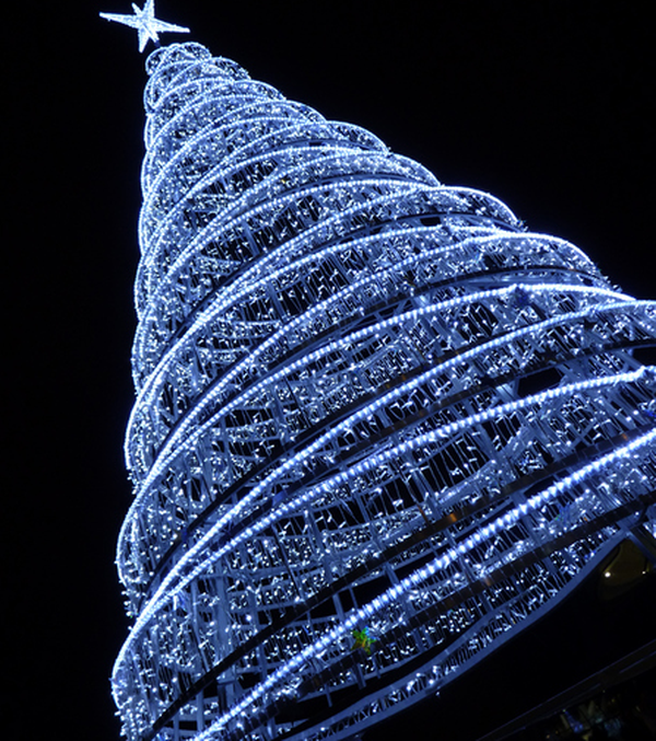 spiral christmas tree led