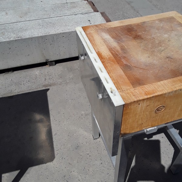 Used Freestanding Wooden Butchers Block