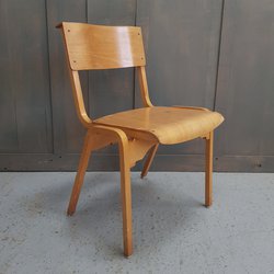 Tecta English 1960’s Vintage Plywood Stacking Chairs