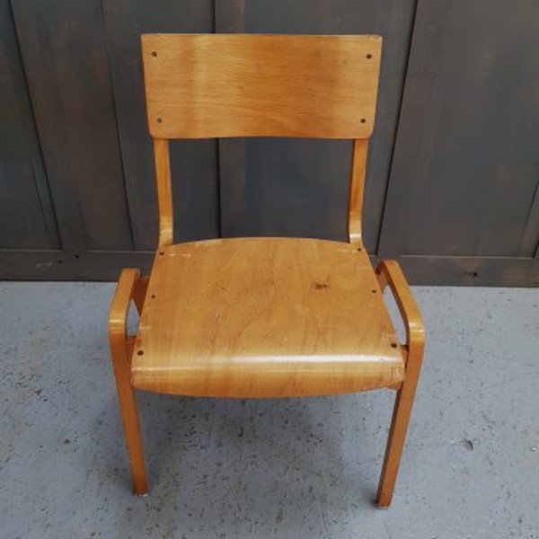 Tecta English 1960’s Vintage Plywood Stacking Chairs