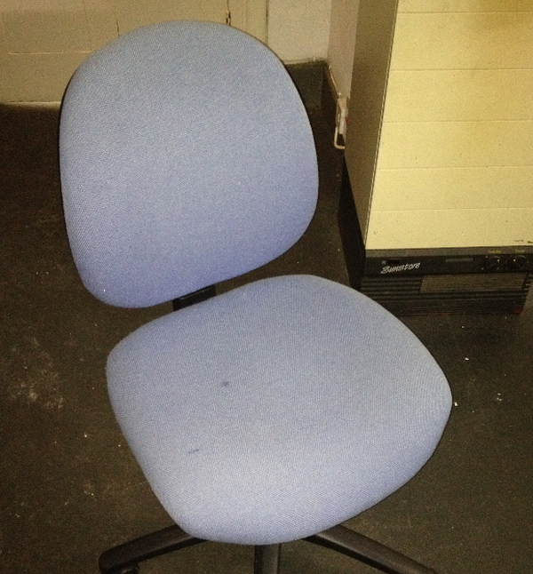 Pale Blue Wheeled Office Chair