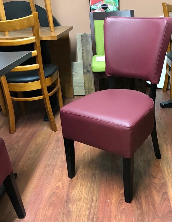 Burgundy restaurant chairs for sale