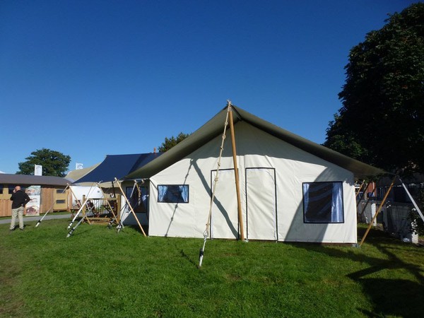 Used glamping tent