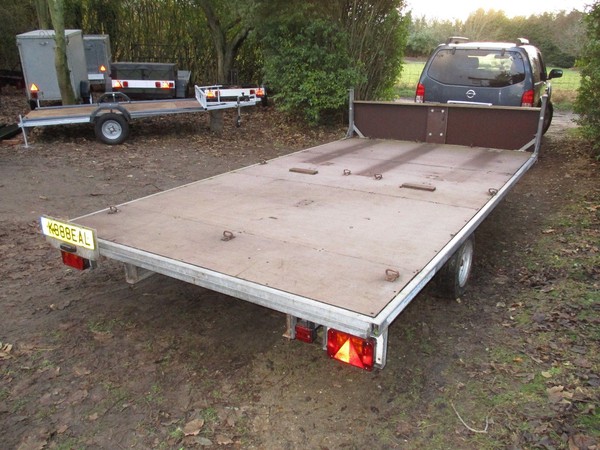 Galvanised 14 X 7-6 Flatbed Trailer (1500Kg Braked) With Headboard