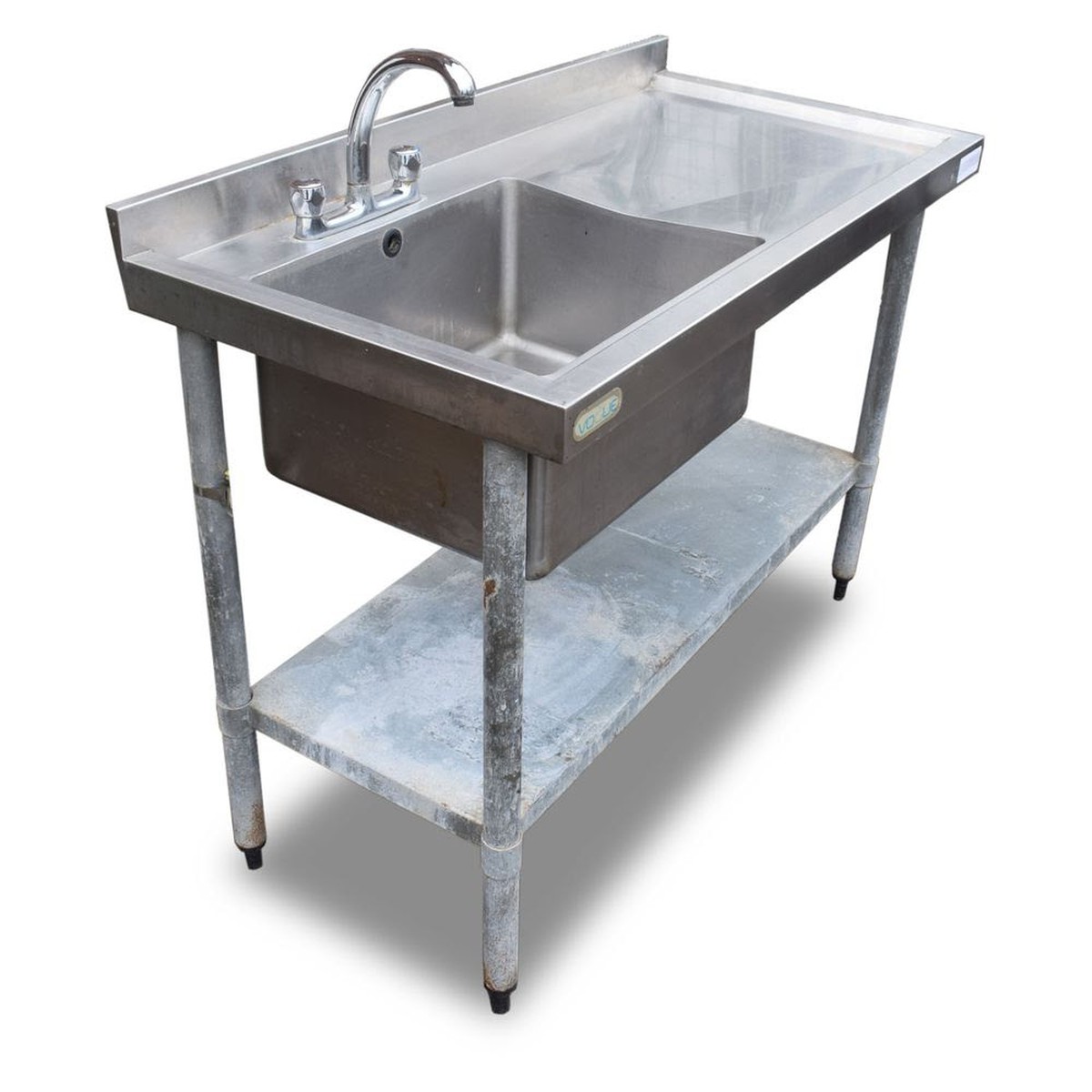 Secondhand Catering Equipment Single Sinks 1.2m Stainless Steel