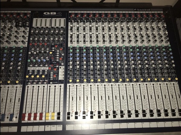 Used Soundcraft GB4-40 audio mixing desk