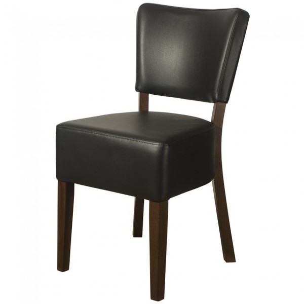 Black Faux Leather Dining  Chair