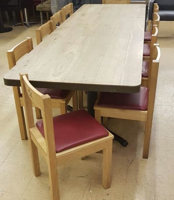Secondhand chairs and tables
