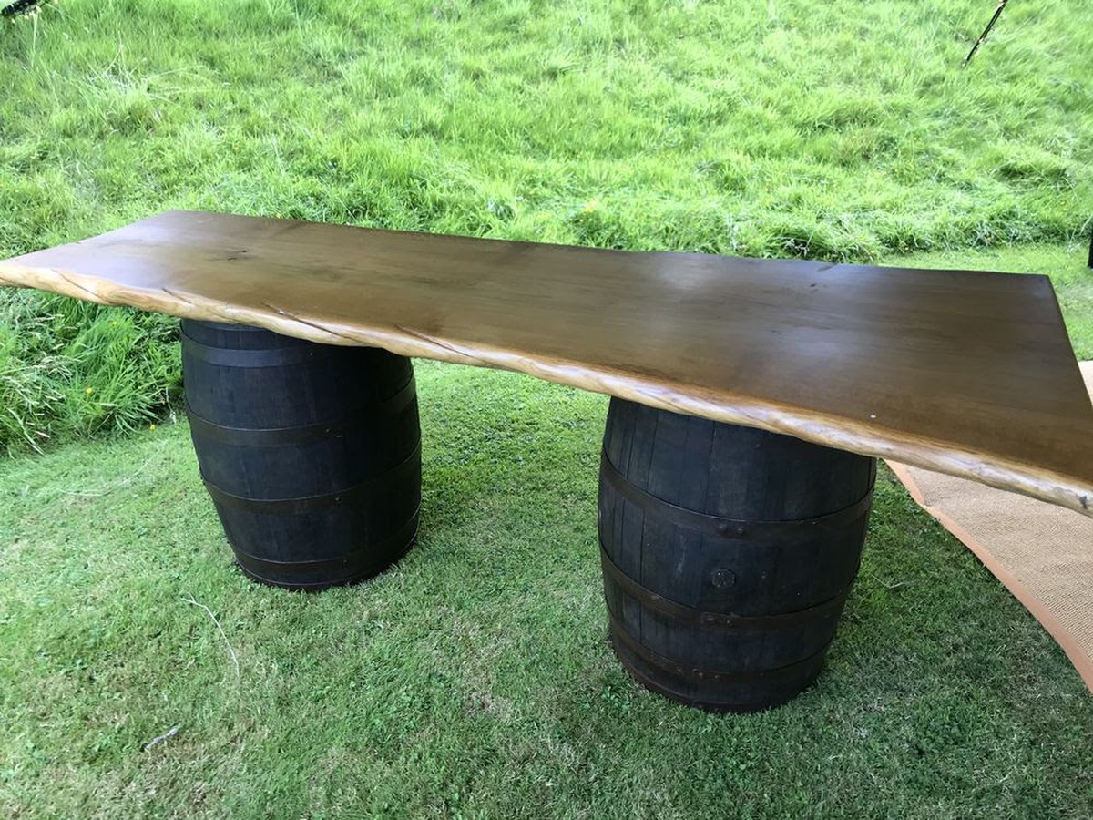 Secondhand Pub Equipment Mobile Bar Units 2x Oak Top Bar