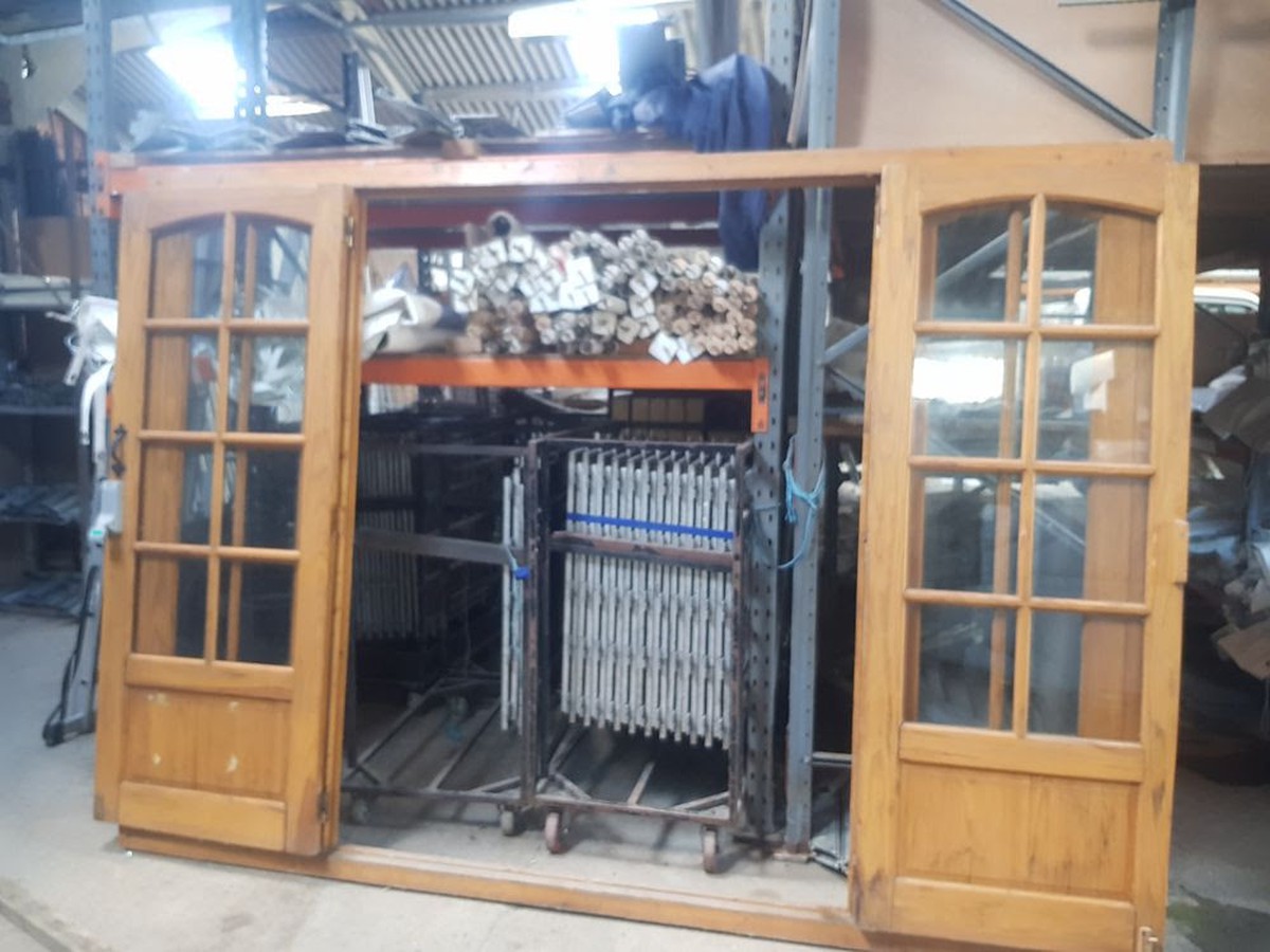 Curlew Secondhand Marquees Doors 2x Double Wooden Entrance