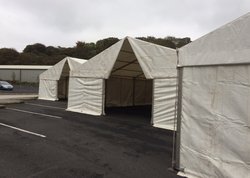 Temporary storage marquees
