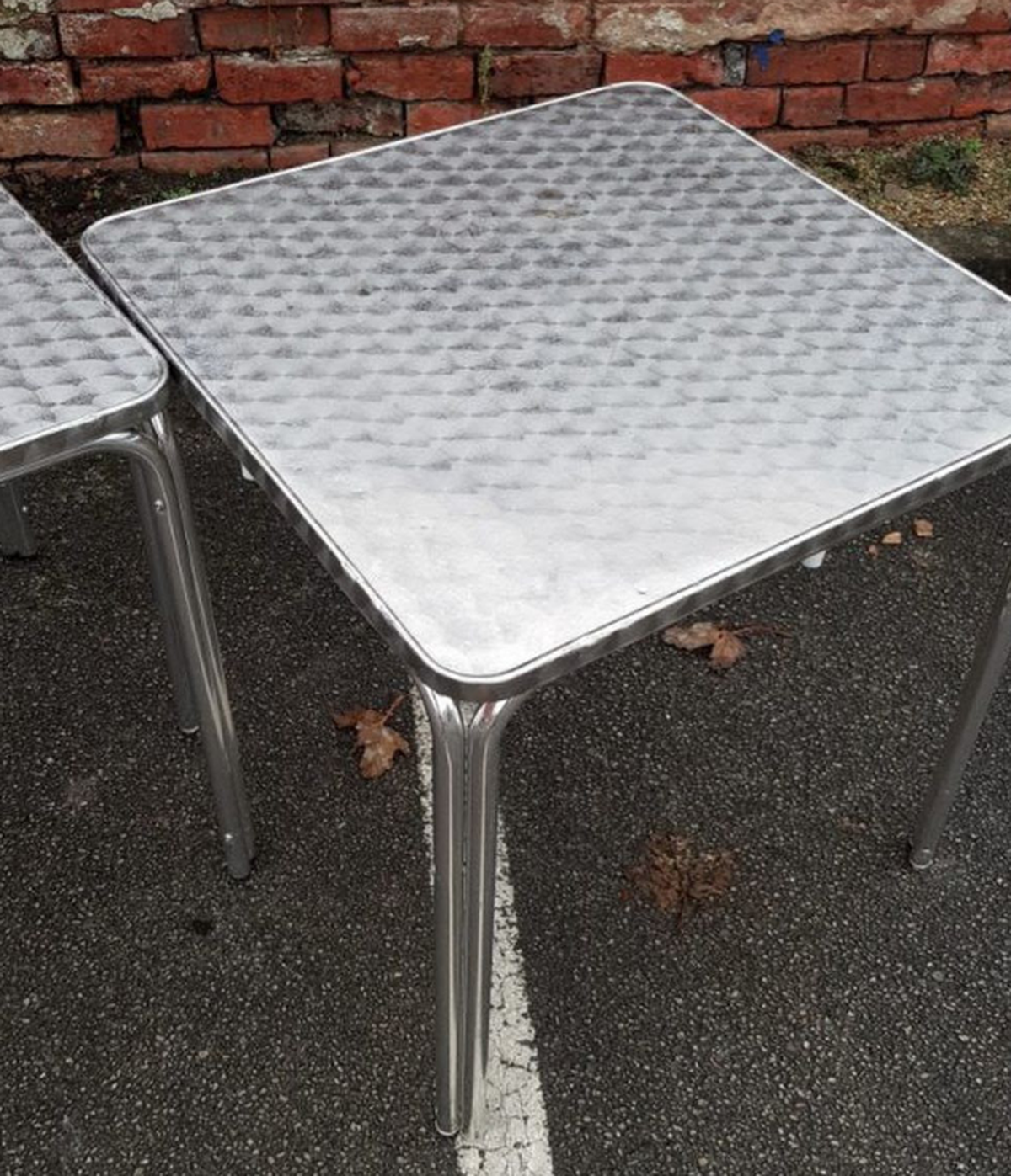 Secondhand Chairs and Tables Restaurant or Cafe Tables Job Lot Of 9 Square Stackable